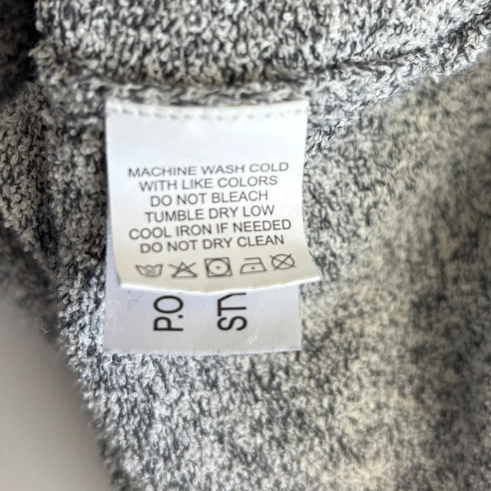 Carbon‎ 2 Cobalt Mens XL Grey Marl Quarter Zip Cotton Blend Pullover Sweater
